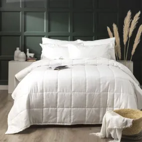 Ddecor Home Willow White 500 Thread Count Jacquard Cotton Comforter Set