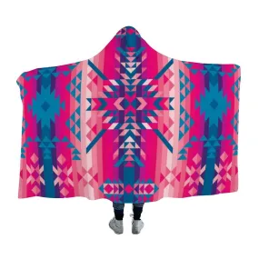 Desert Geo Blue Hooded Blanket