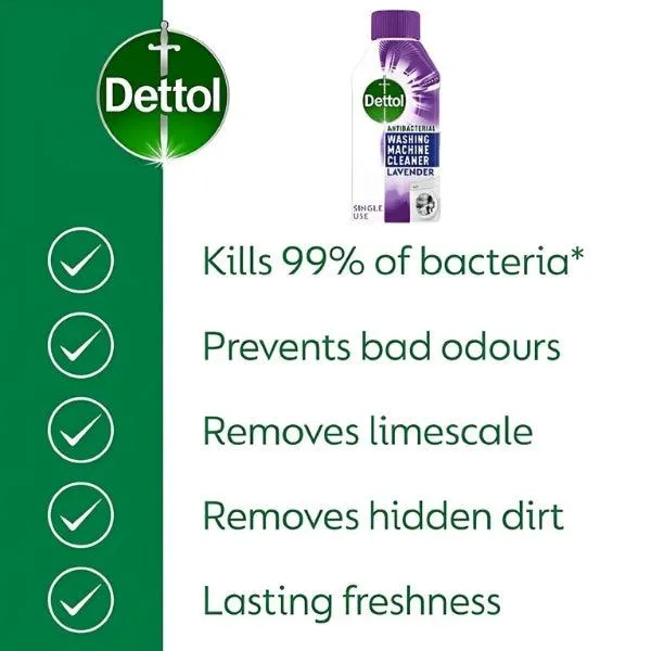 Dettol Washing Machine Cleaner Lavender 5 in 1 250ml