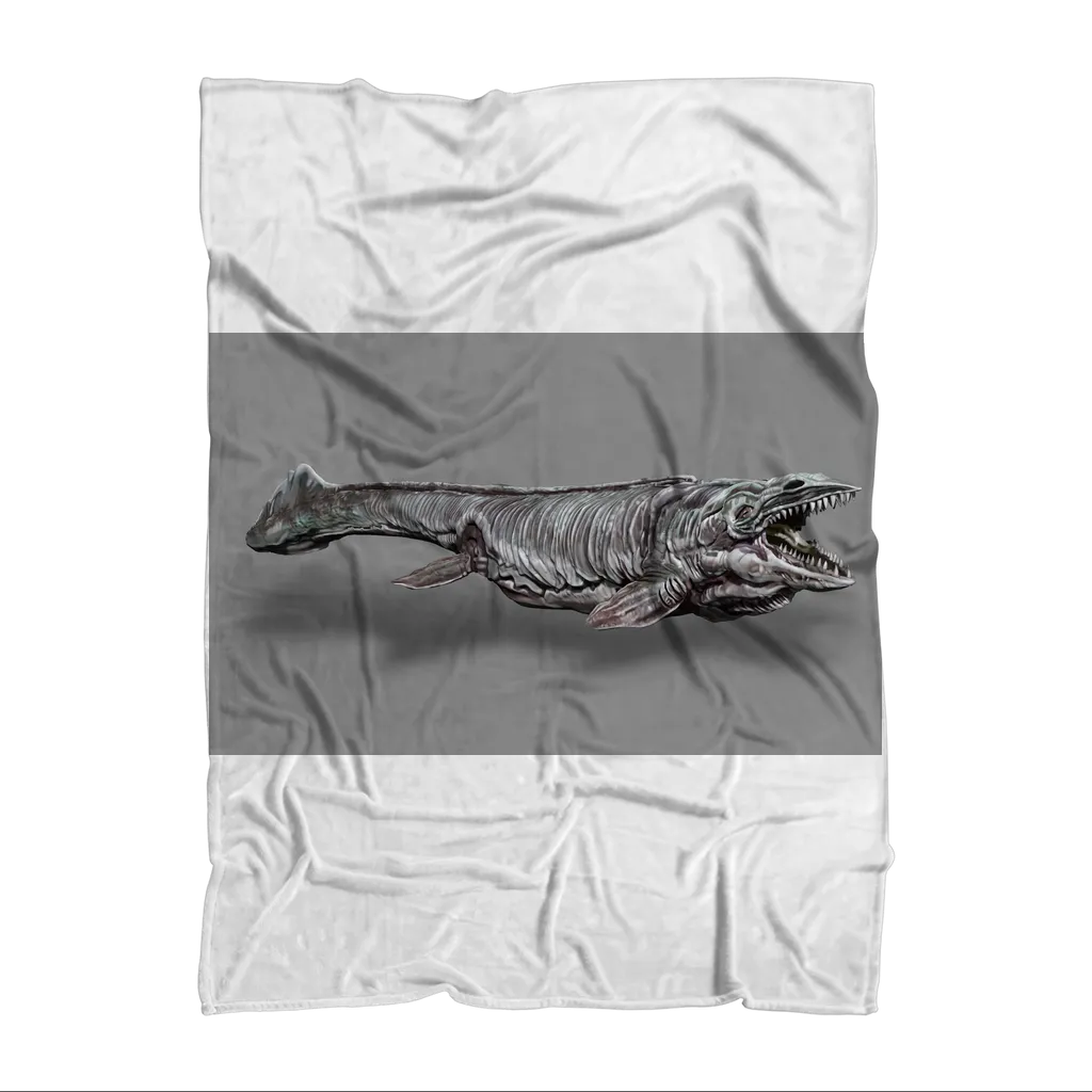 Dino Sea Creature Sublimation Throw Blanket