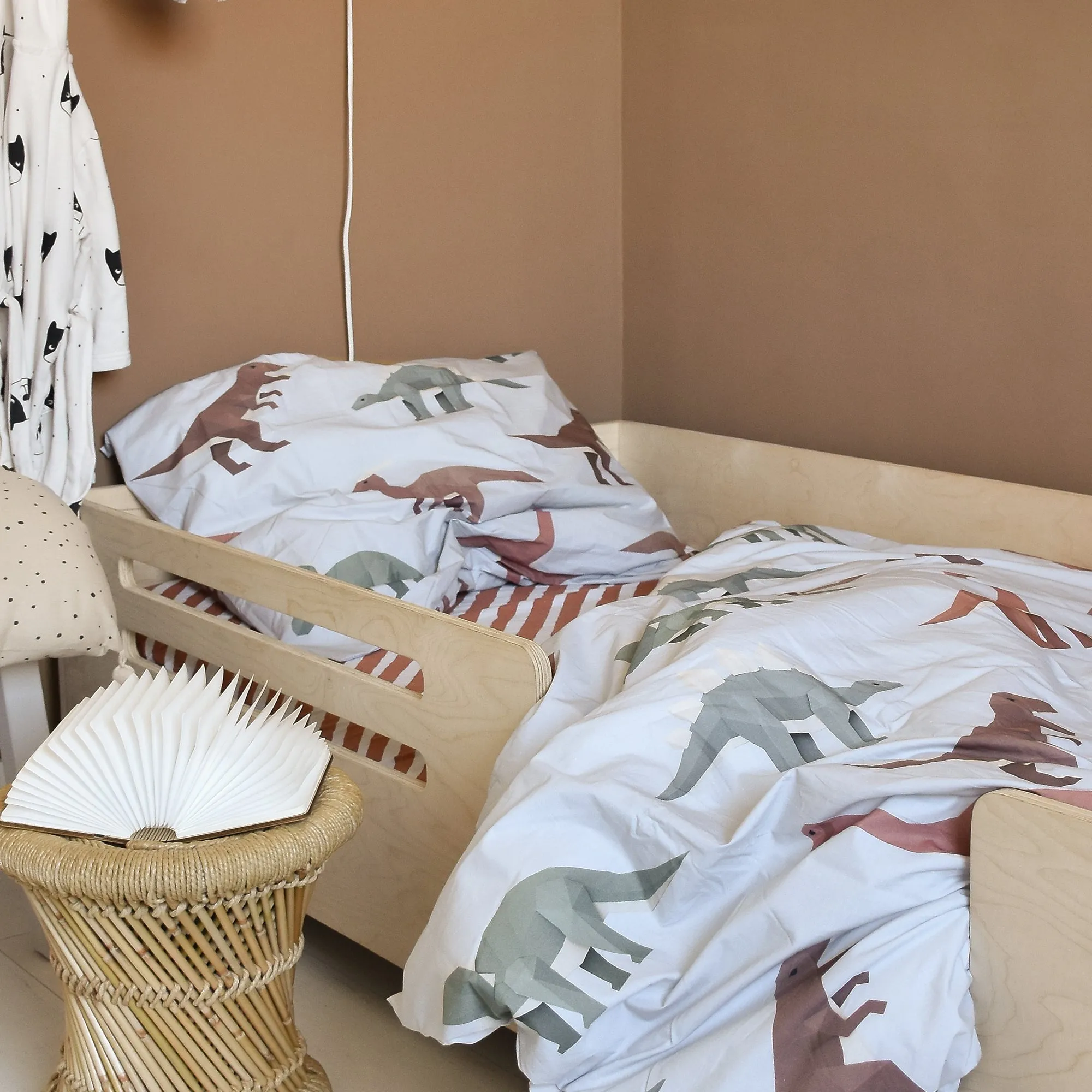 Dinosaurs Bedding Light Grey - Single