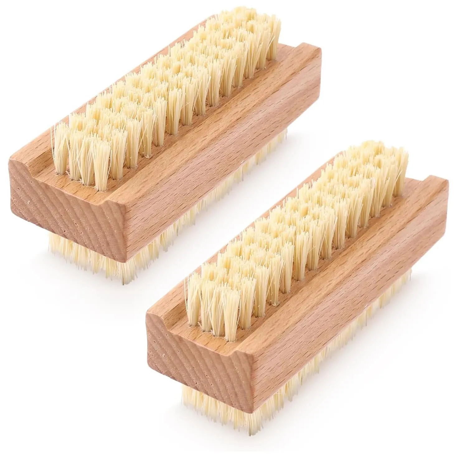 Double Sided Wooden Nail Scrubbing Brushes