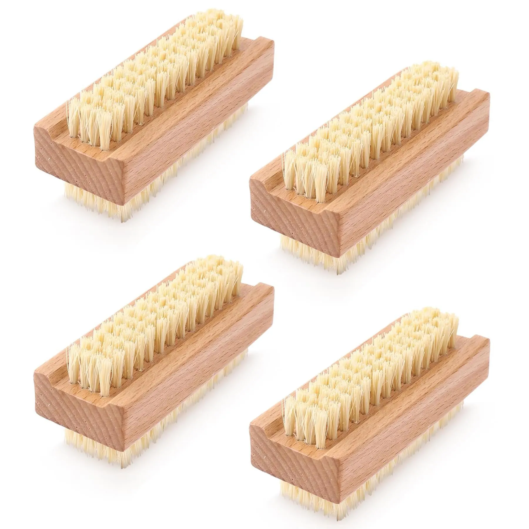 Double Sided Wooden Nail Scrubbing Brushes