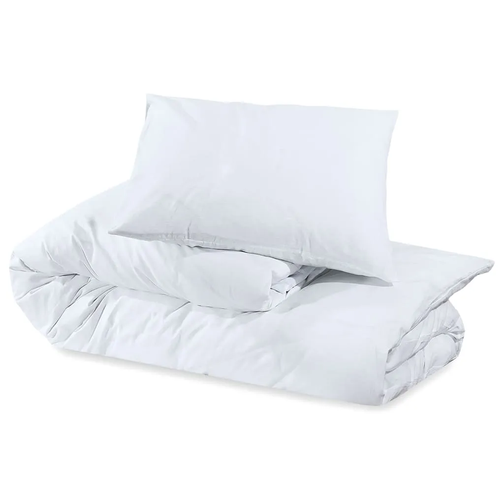 Duvet Cover Set White 260x220 cm Light-weight Microfiber