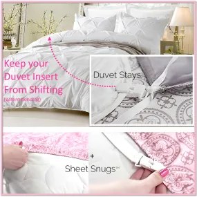 Duvet Stays and Sheet Snugs- The Complete "Sleep Tight" Bedding System - Amazon's Choice