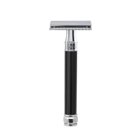 Edwin Jagger - DEL86 Long Handle Double Edge Safety Razor, Black