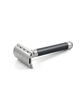 Edwin Jagger - DESS53BL 3ONE6 Stainless Steel Double Edge Safety Razor, Grey-Blue