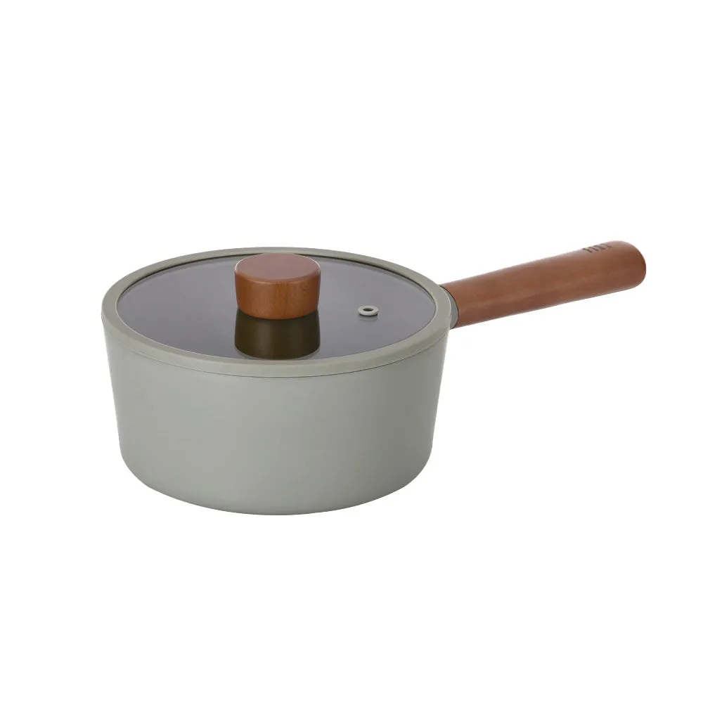 FIKA Reserve 1.7QT Saucepan – Non-Stick Ceramic Coated with Glass Lid