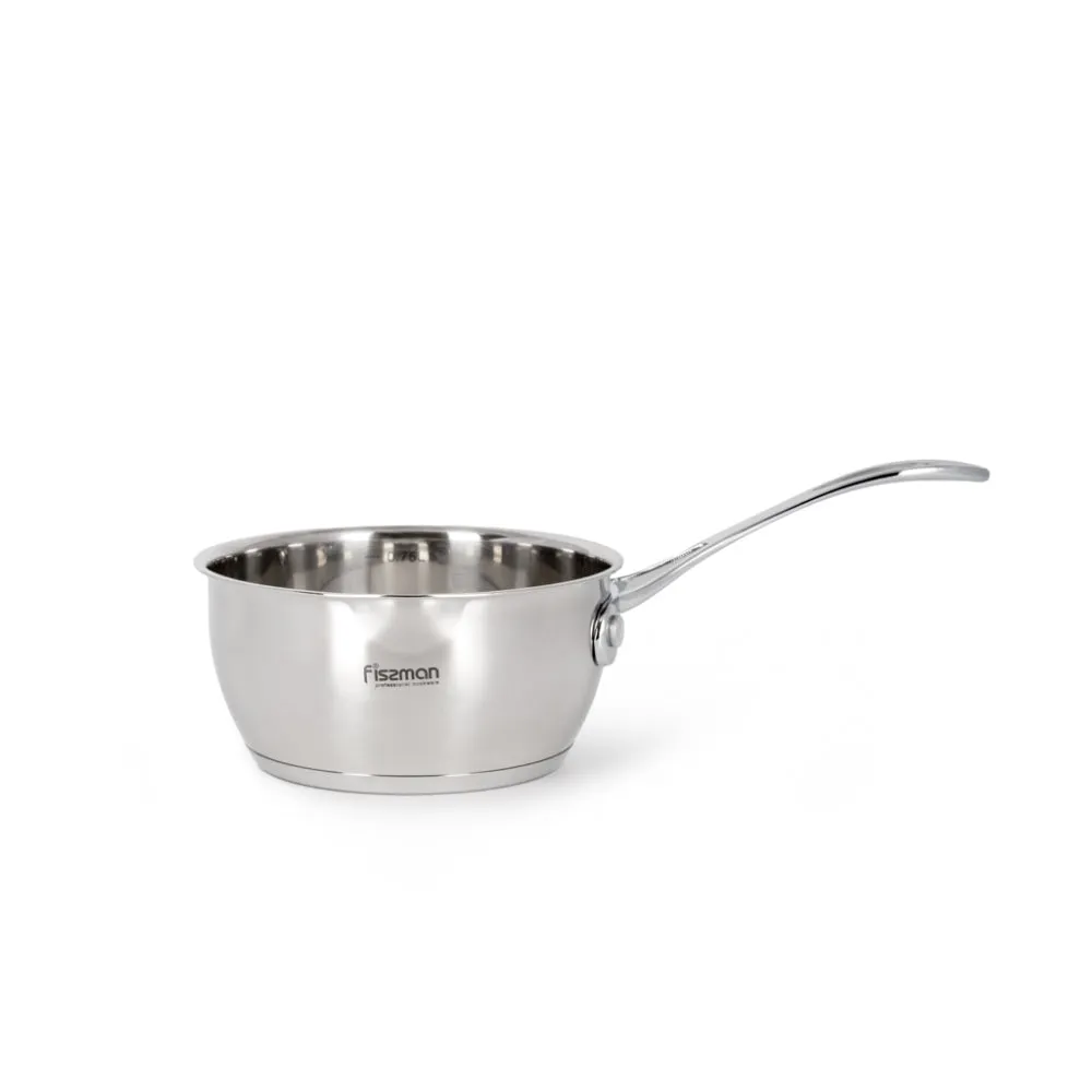 Fissman Saucepan 1000mL with Measuring Mark, Stainless Steel Saucepan 14x7cm Felice Series