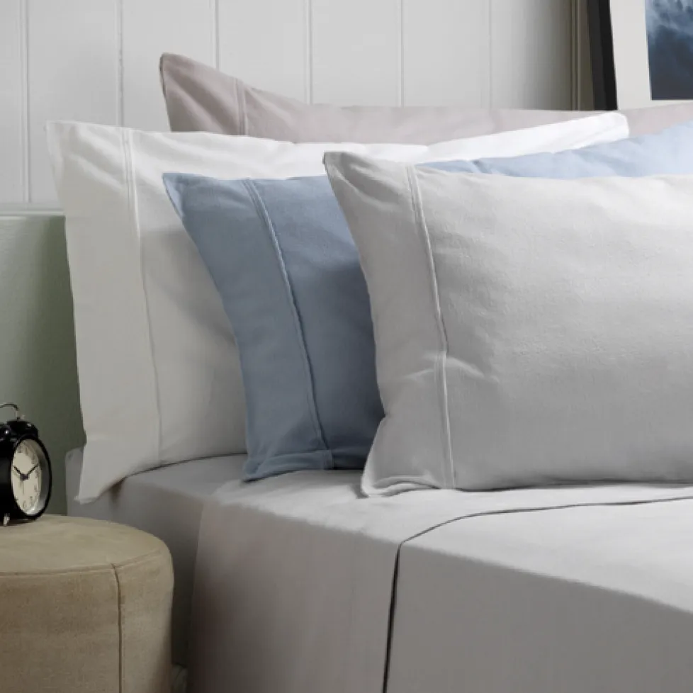 Fletcher Cotton Flannelette Sheet Set White by Bianca