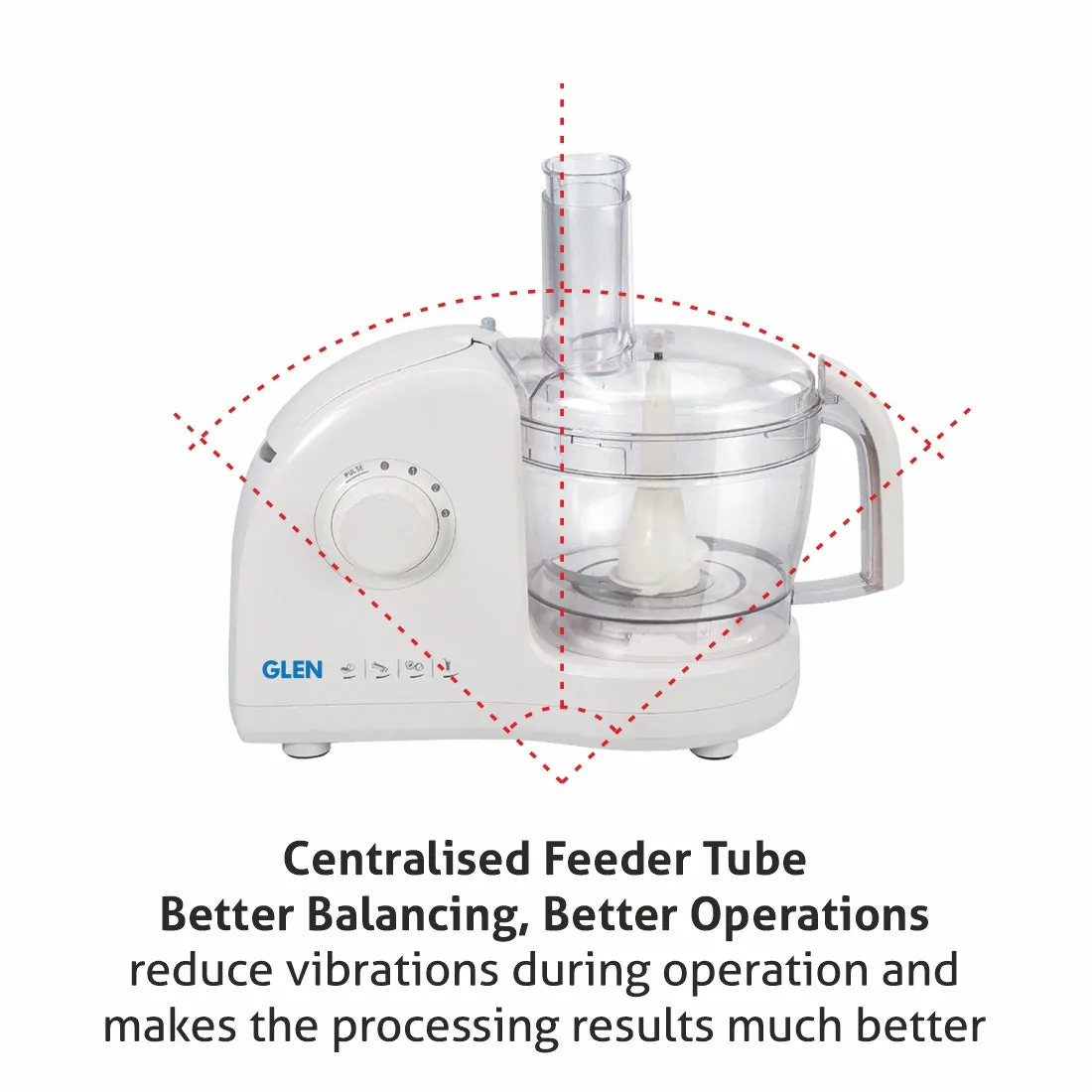 Food Processor Kitchen Machine 700W 3 Jars, Centrifugal and Citrus Juicer 4 SS Disc Blades -White (4052FP)