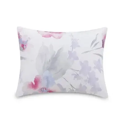 Full/Queen Teen Modern Luxe Floral Comforter Set Pink/Gray/Blue - Makers