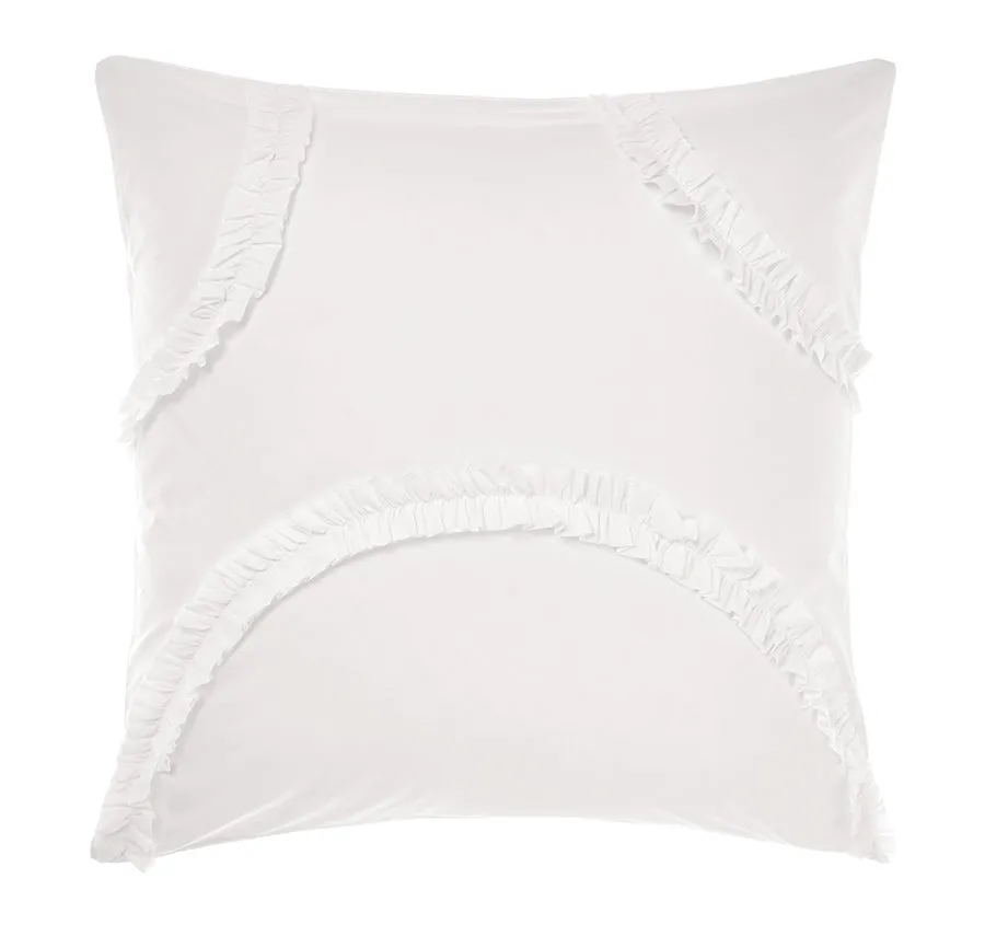 Gianna European Pillowcase White