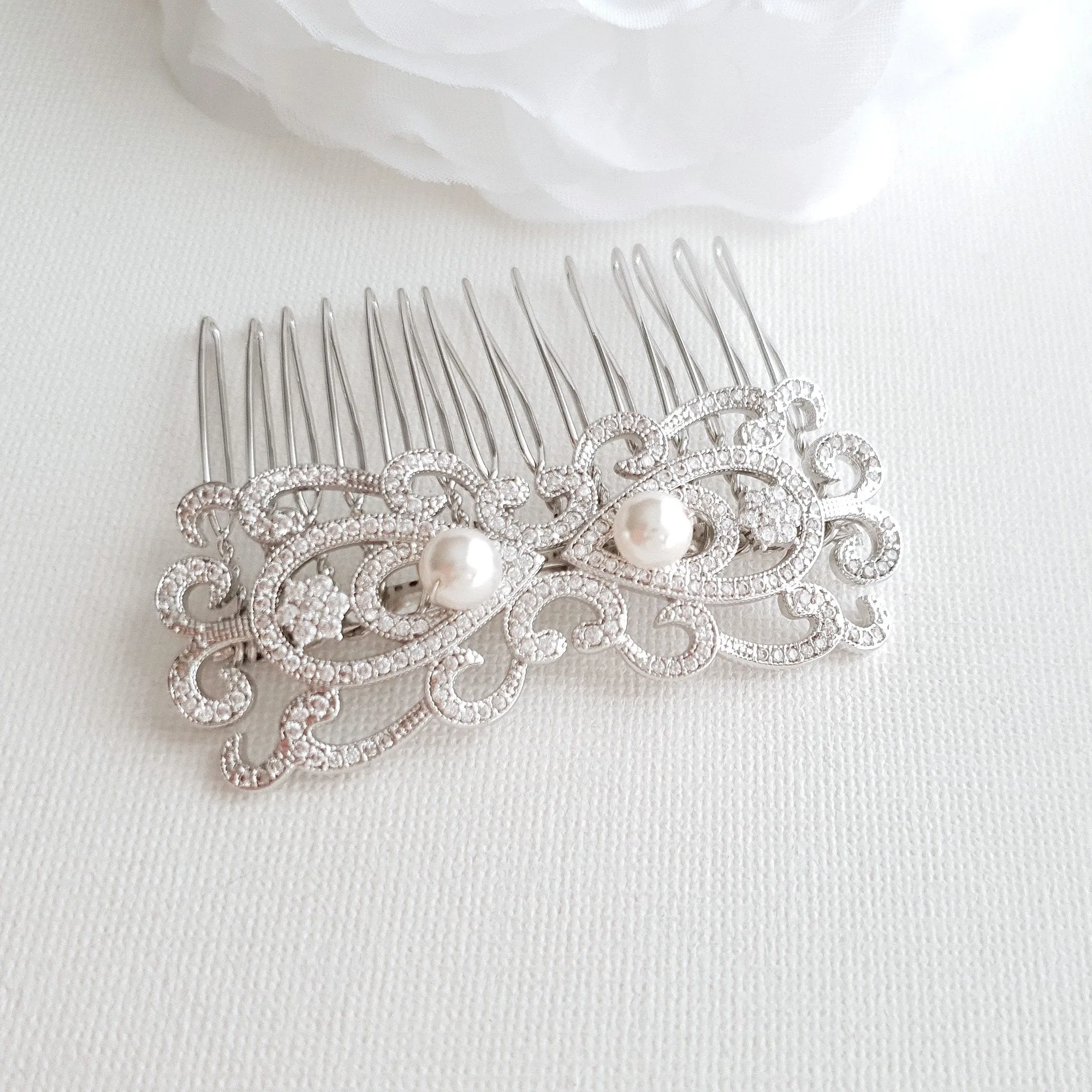 Gold Bridal & Wedding Hair Comb-Arletty