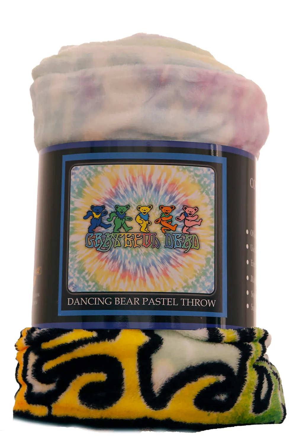 Grateful Dead Pastel Dancing Bear Fleece Throw Blanket