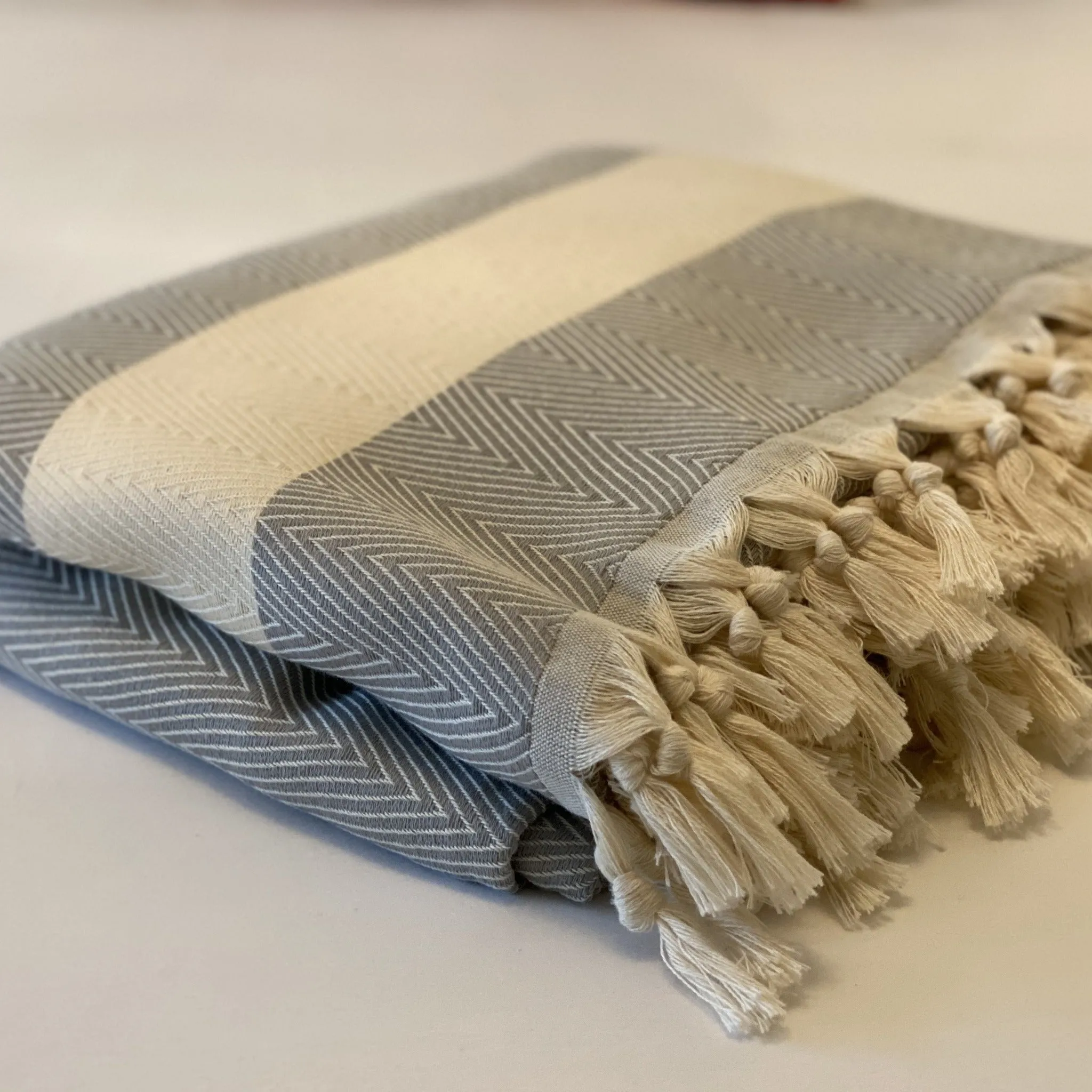 Grey and Beige Brooklyn XL Blanket