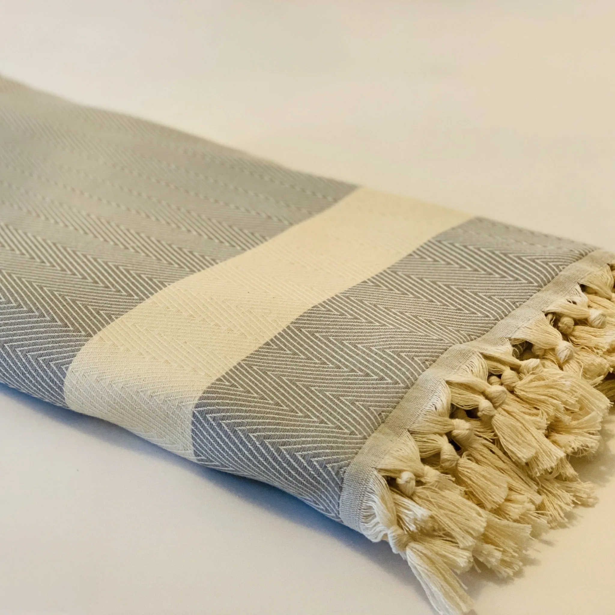 Grey and Beige Brooklyn XL Blanket