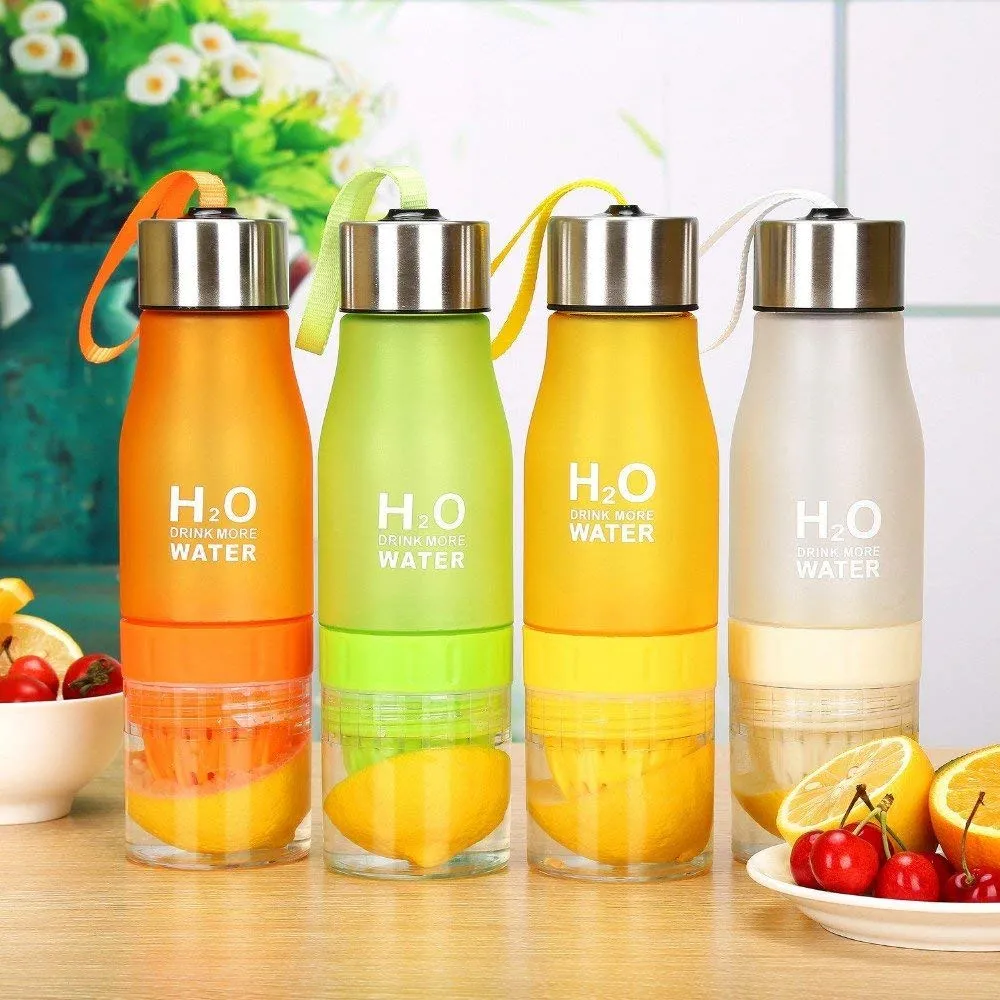 H2O Portable Water Bottle Health Fruit Infuser Lemon Juice Squeezer Tumbler Cup for Healthy Drinks Juice, Lemonade