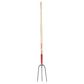 Hay Fork, 3 Oval Tine, Hardwood Handle, 48-In.