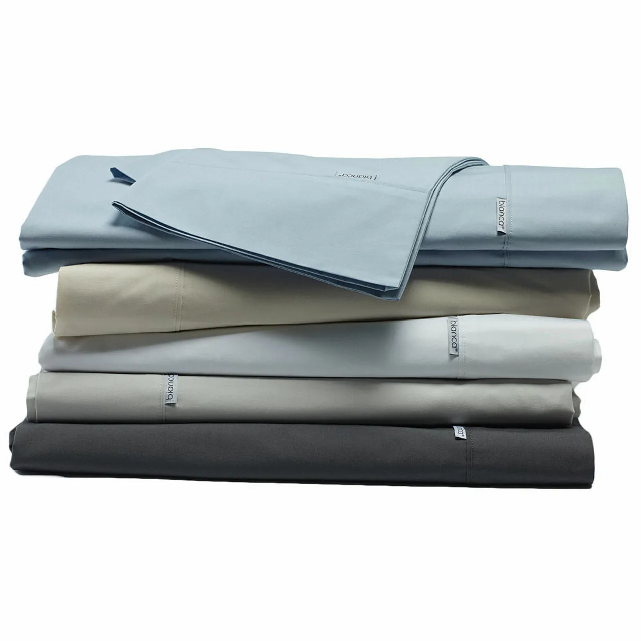 Heston STONE 300 Thread Count Cotton Percale Sheet Sets by Bianca