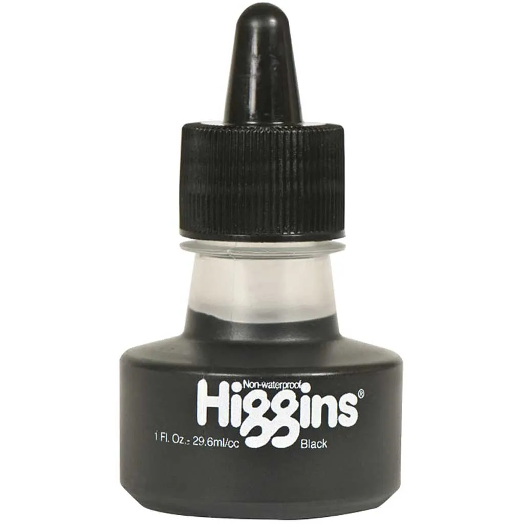 Higgins Drawing Ink Non-Waterproof 1oz Black