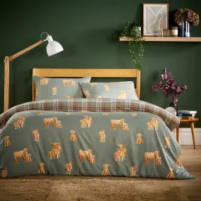 Highland Cow Super Soft Flannel Duvet Cover Set with Pillowcases Warm & Cosy Quilt Bedding in Multiple Sizes Available by OLIVIA ROCCO