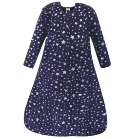 Hudson Baby Long Sleeve Cotton Jersey Sleeping Bag, Navy Stars