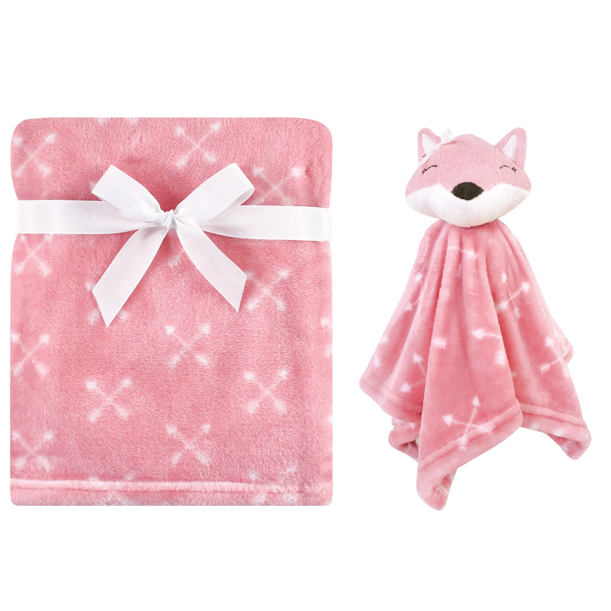 Hudson Baby Plush Blanket with Security Blanket, Fox