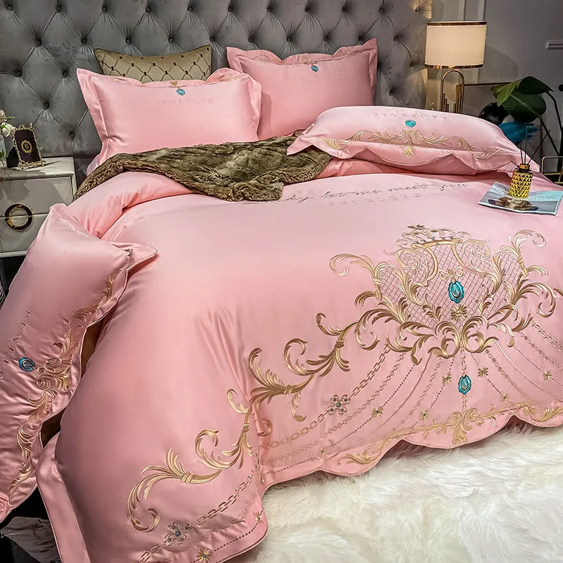 Ice Silk Quilt Sets Bed Sheets Bedding Four-piece Set