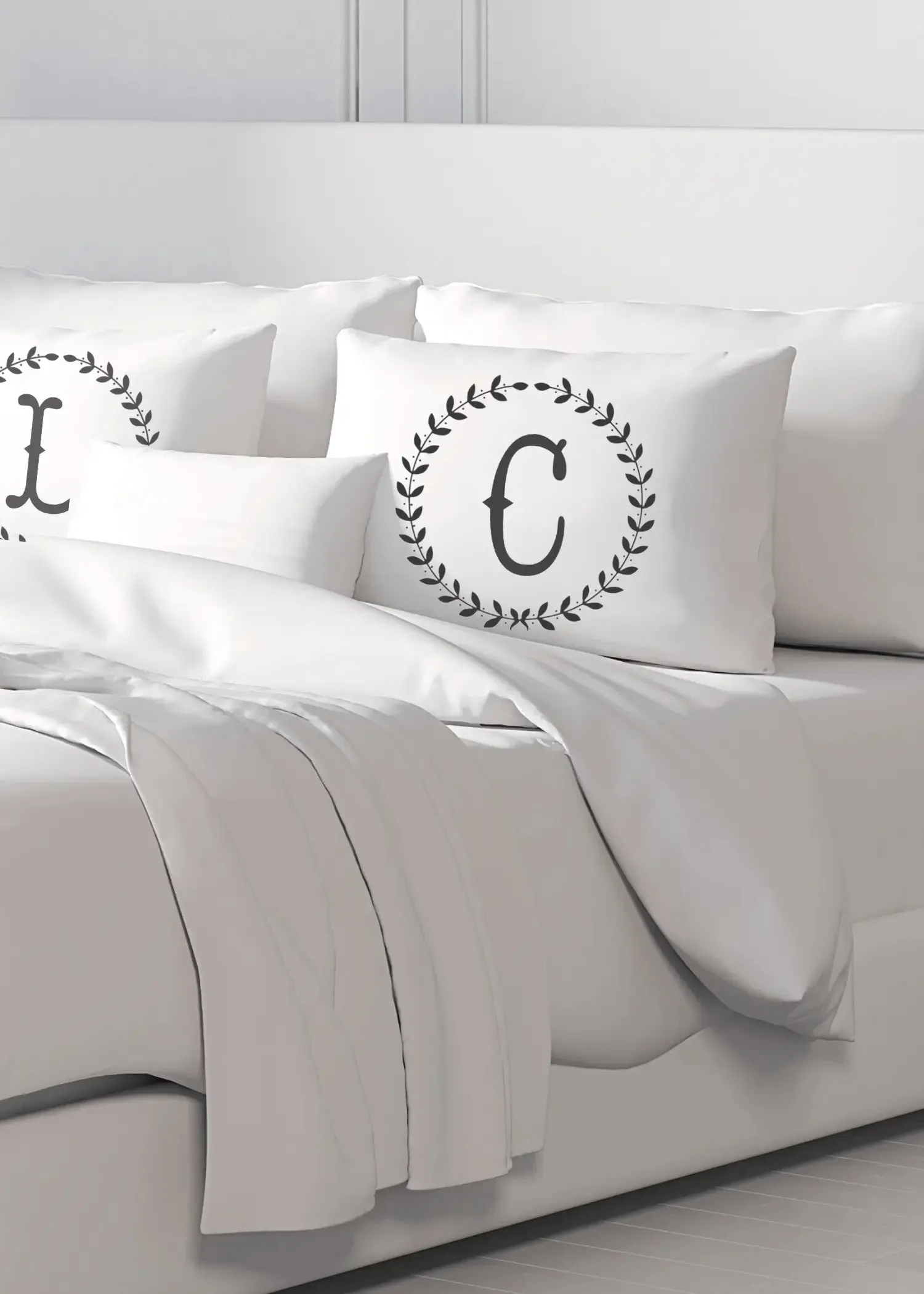 Initial "C" Luxury Bamboo Sateen Pillowcase