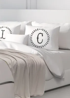 Initial "C" Luxury Bamboo Sateen Pillowcase