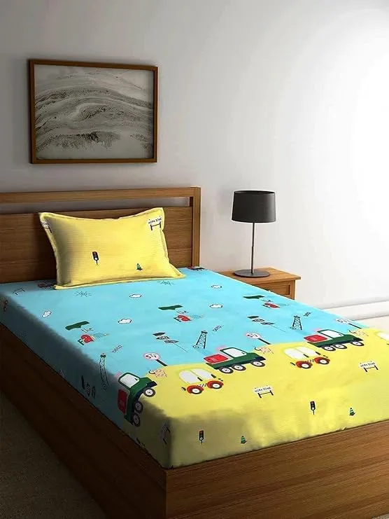 innovative edge Fitted Single bedsheets for Kids | Single Fitted bedsheet for Kids