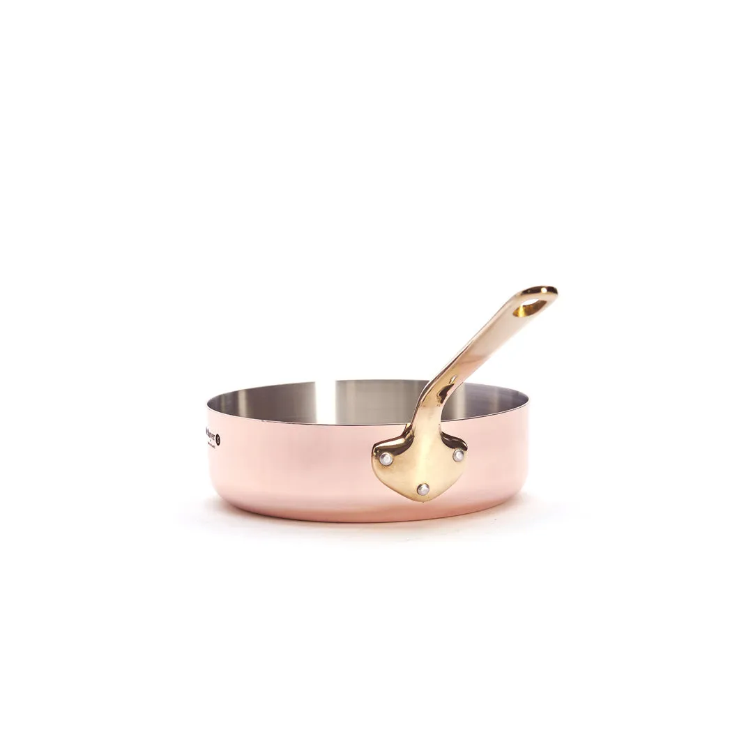 INOCUIVRE SERVICE Copper Sauté Pan with Brass Handles