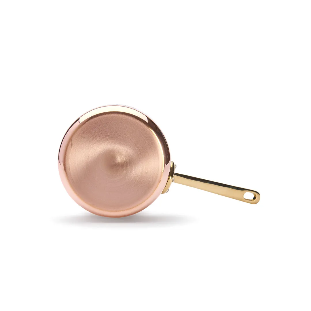 INOCUIVRE SERVICE Copper Sauté Pan with Brass Handles