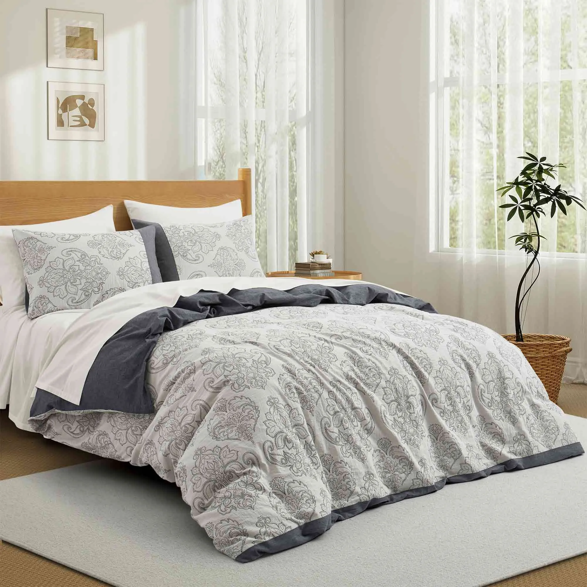 Jacquard Gauze Cotton Duvet Cover Set