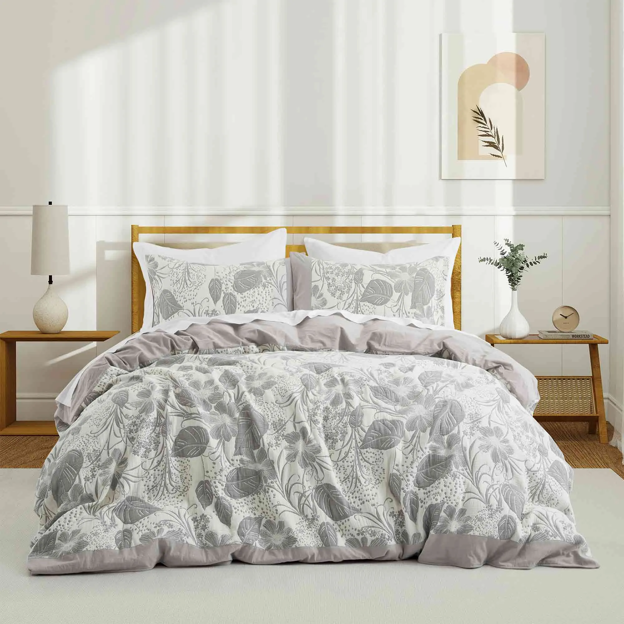 Jacquard Gauze Cotton Duvet Cover Set