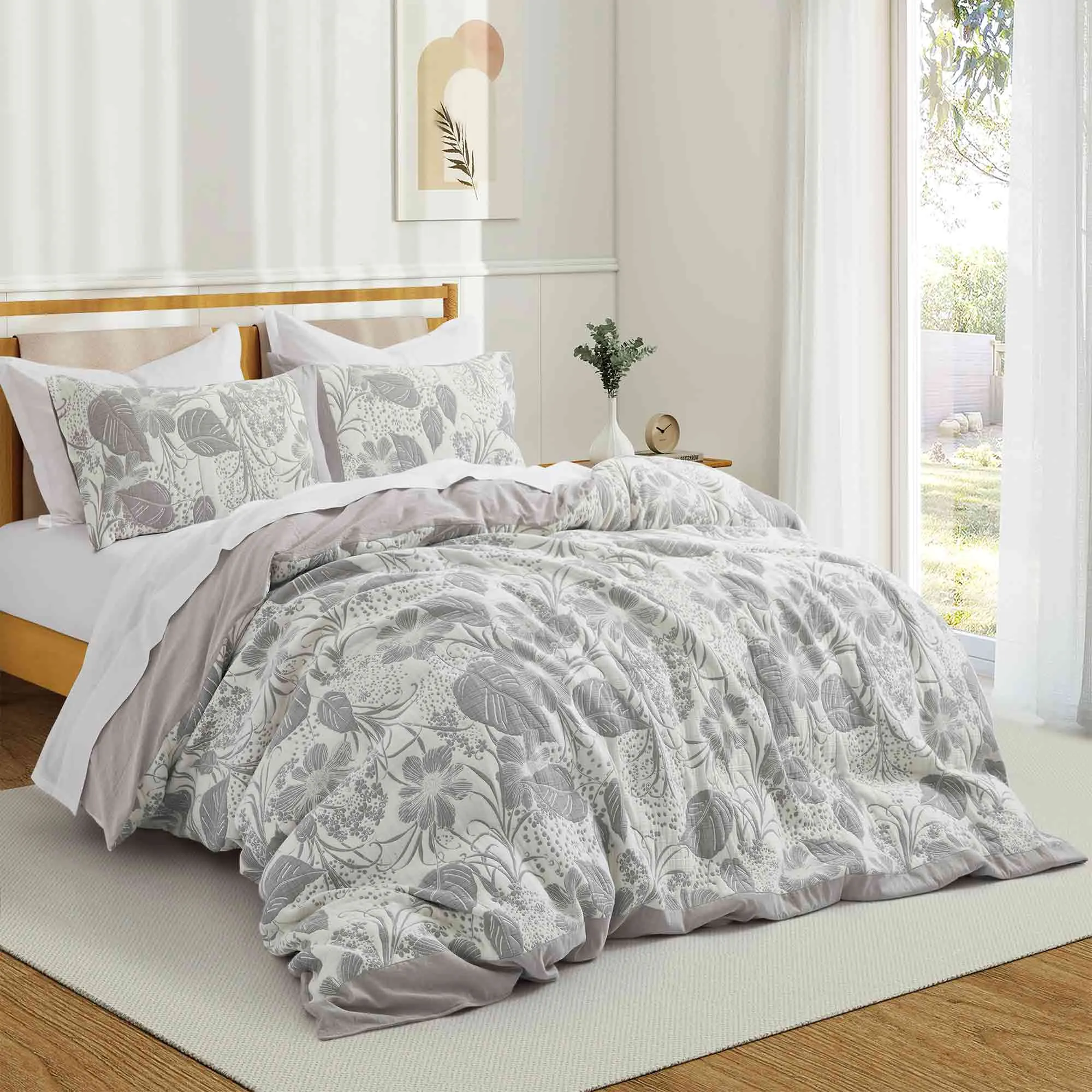 Jacquard Gauze Cotton Duvet Cover Set