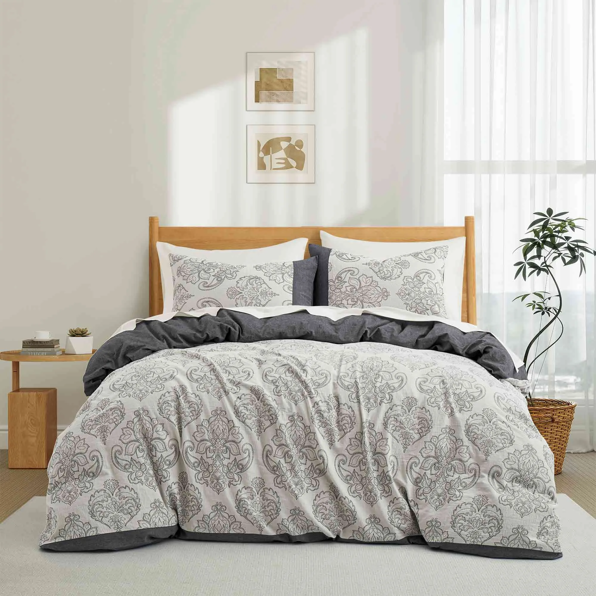 Jacquard Gauze Cotton Duvet Cover Set