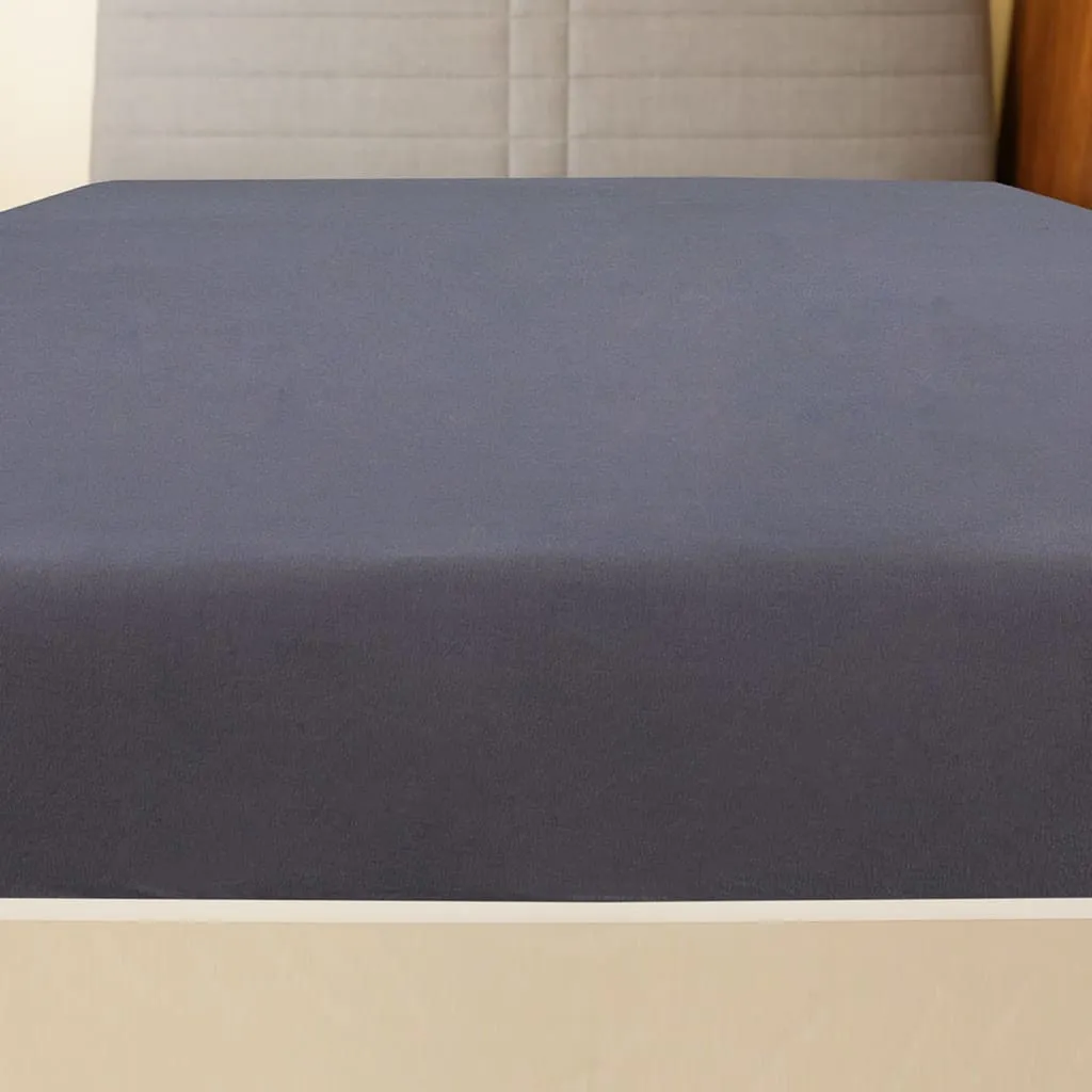 Jersey Fitted Sheet Anthracite 140x200 cm Cotton