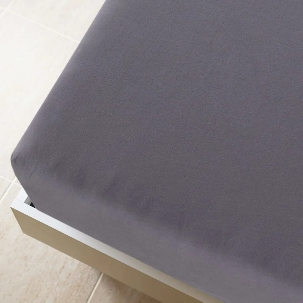 Jersey Fitted Sheet Anthracite 140x200 cm Cotton