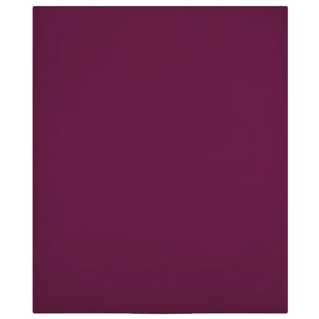 Jersey Fitted Sheet Bordeaux 90x200 cm Cotton