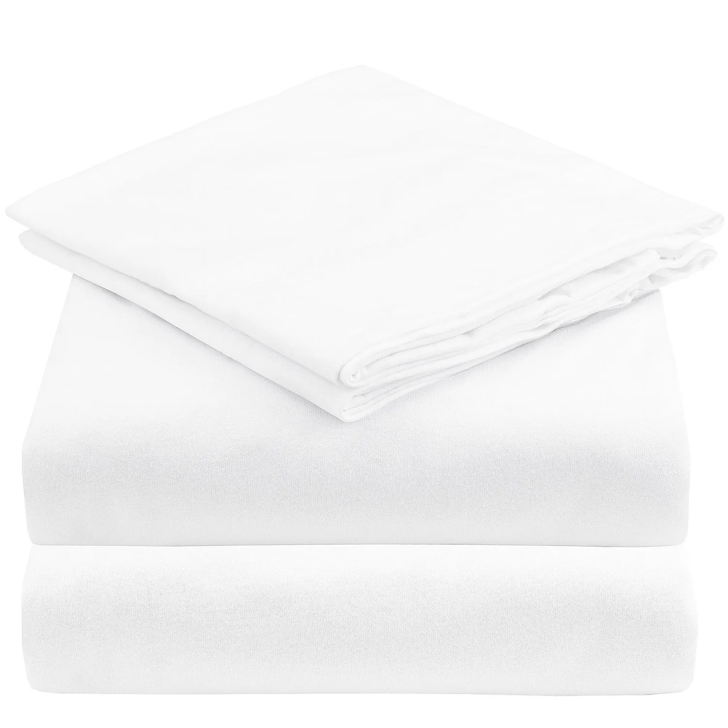 Jersey Knit 100% Cotton 4-Piece Bed Sheet Set