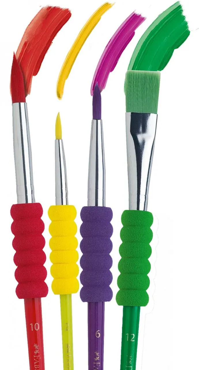 Keep Smiling Kids Multi Shapes 4PC Brush Set