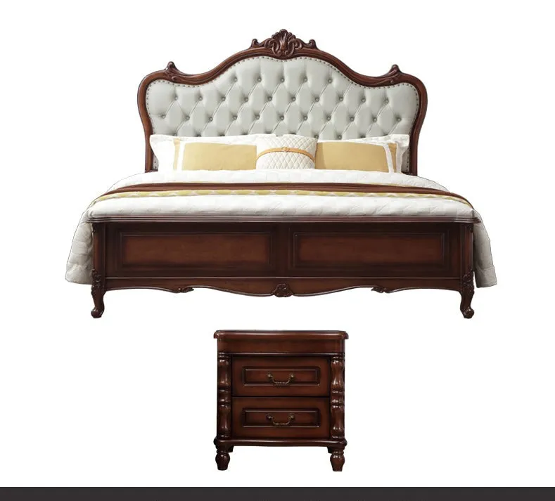 KINSLEY Boston Hilton Bed Luxury American Solid Wood ( 2 Size Option Bedside )