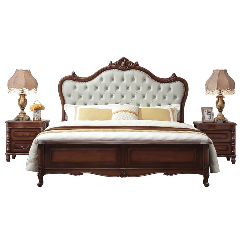 KINSLEY Boston Hilton Bed Luxury American Solid Wood ( 2 Size Option Bedside )