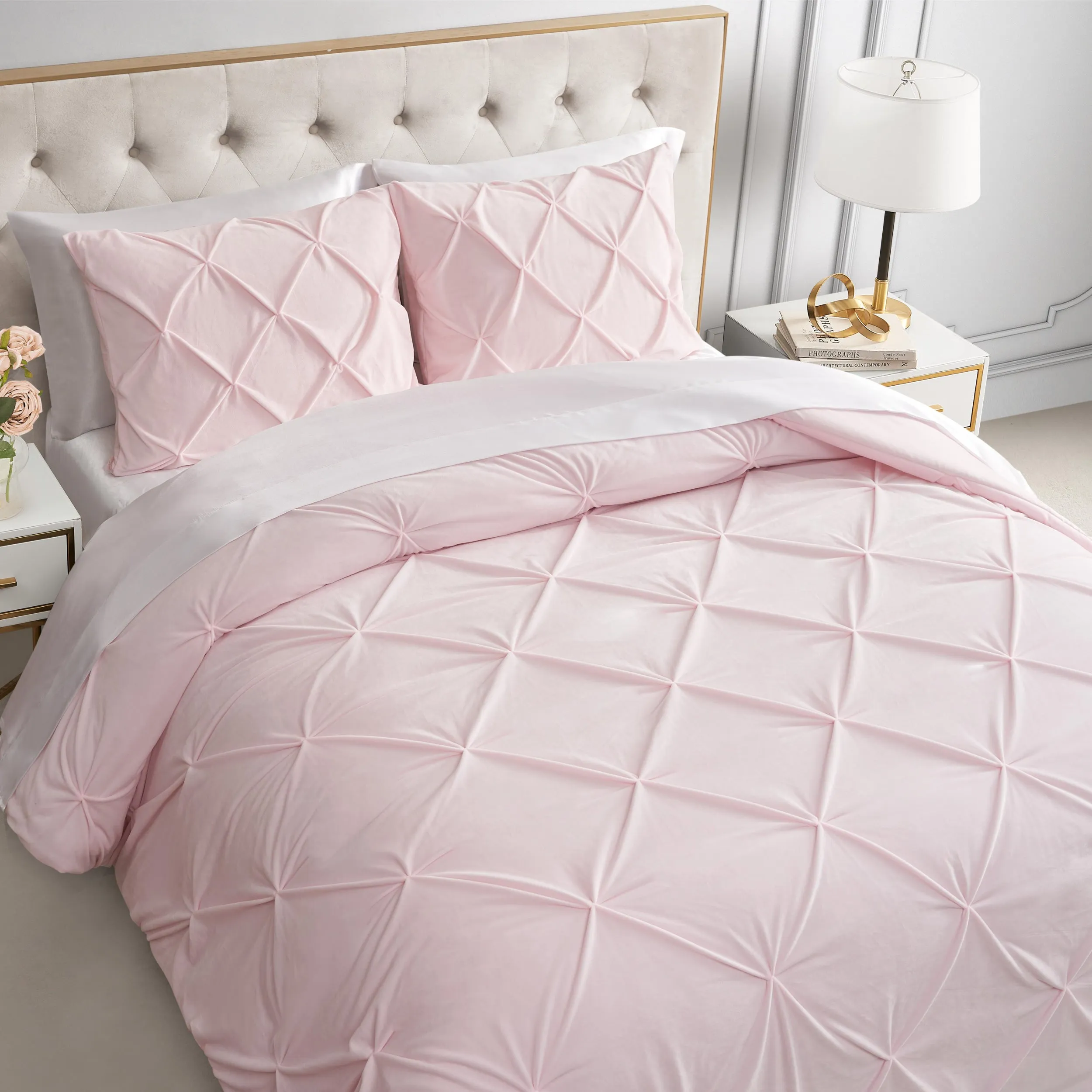 Kiss Pleat Micromink Comforter Set