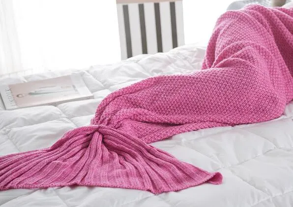 Knitted Mermaid Tail Blanket - Lounging Blanket