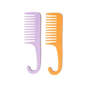 Knot Today Detangling Shower Comb - Lavender & Orange