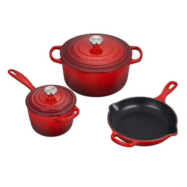 Le Creuset 5-Piece Signature Set - Cerise