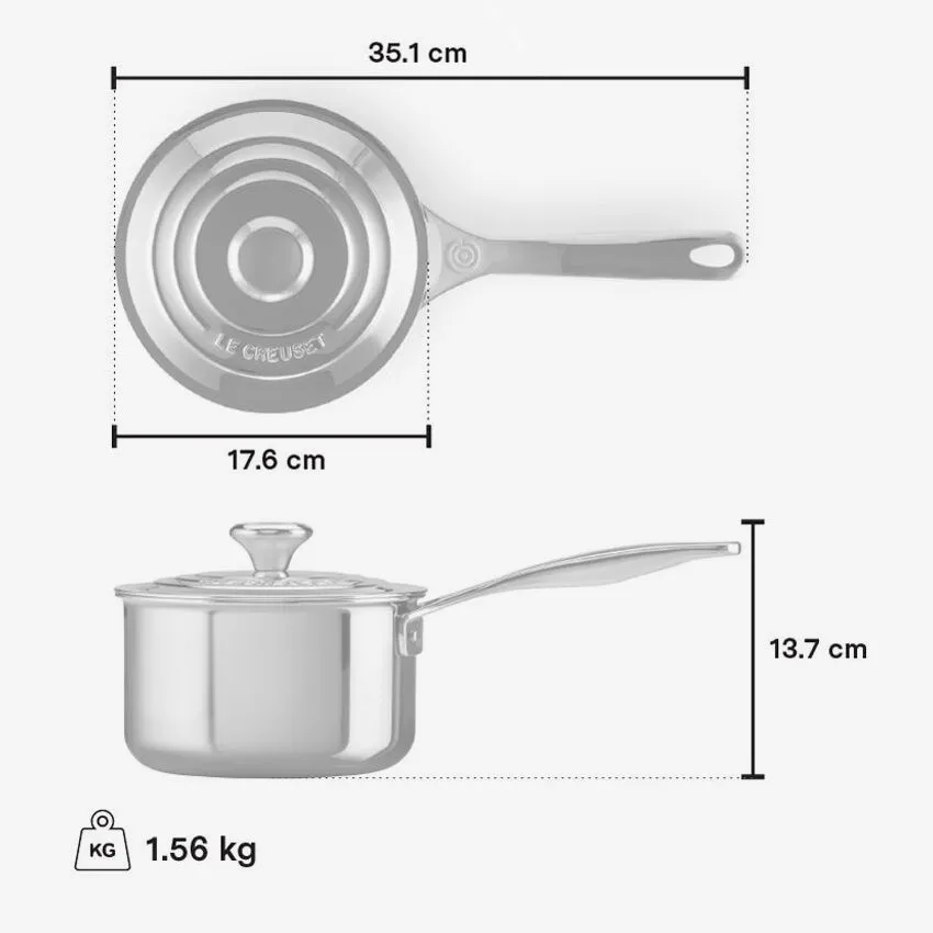 Le Creuset | Stainless Steel Saucepan with Lid